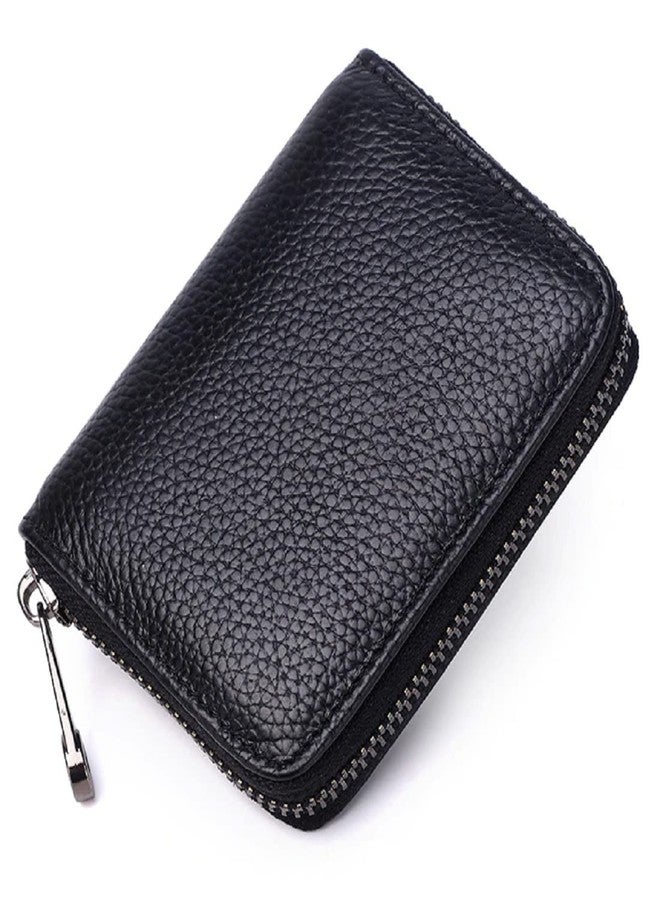 Brajin Blocking Black Genuine Leather Wallet for Men with ATM Card & Coin Zipper | Bi-Fold Wallet | Men's Wallet Purse - Image 1